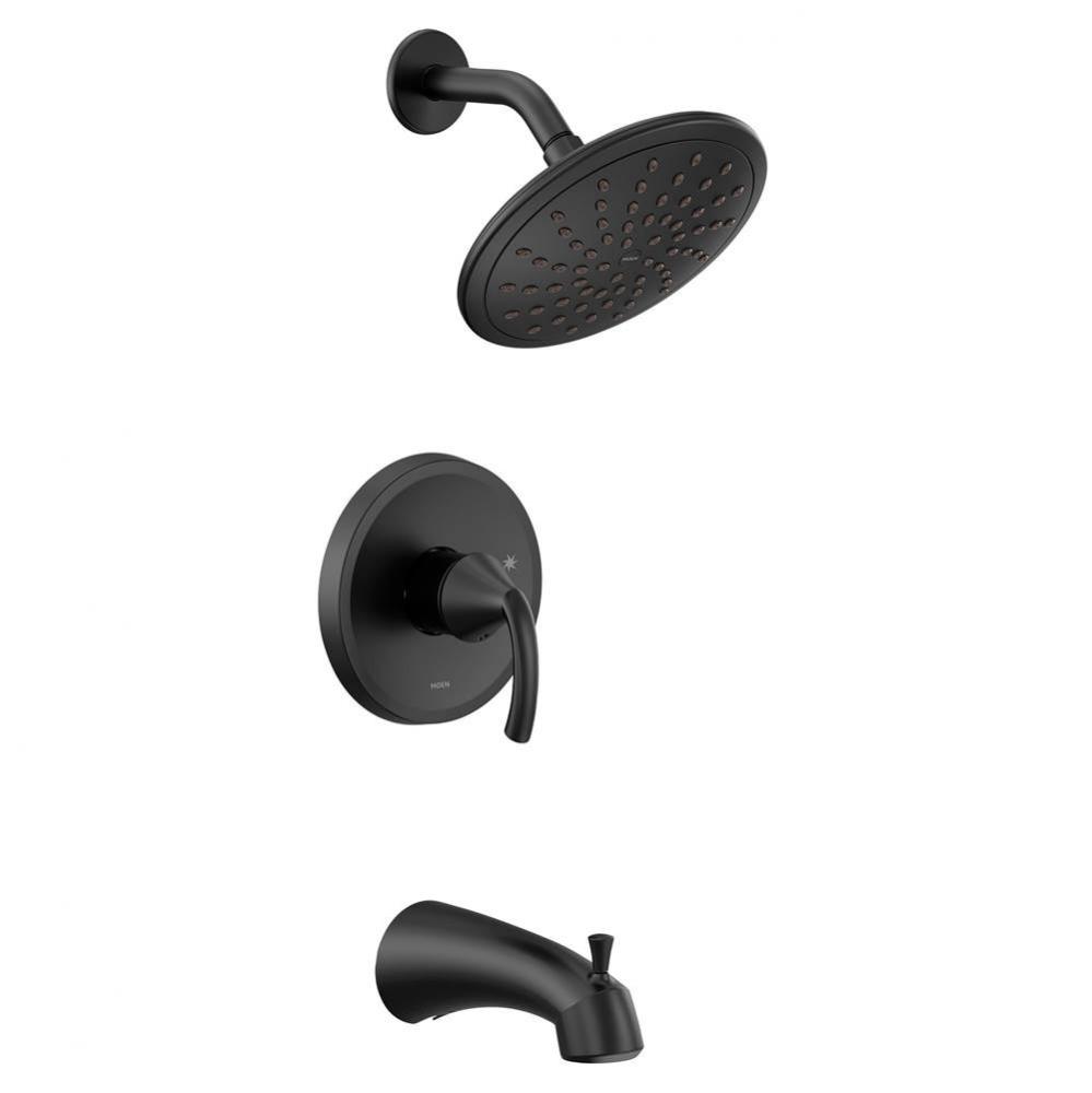 Glyde M-CORE 2-Series Eco Performance 1-Handle Tub and Shower Trim Kit in Matte Black (Valve Sold
