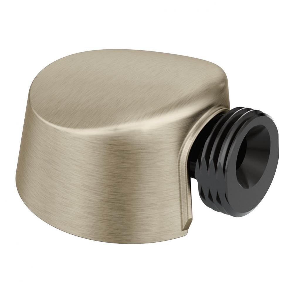 Round Drop Ell Handheld Shower Hose Wall Connector 1/2-Inch IPS, Brushed Nickel