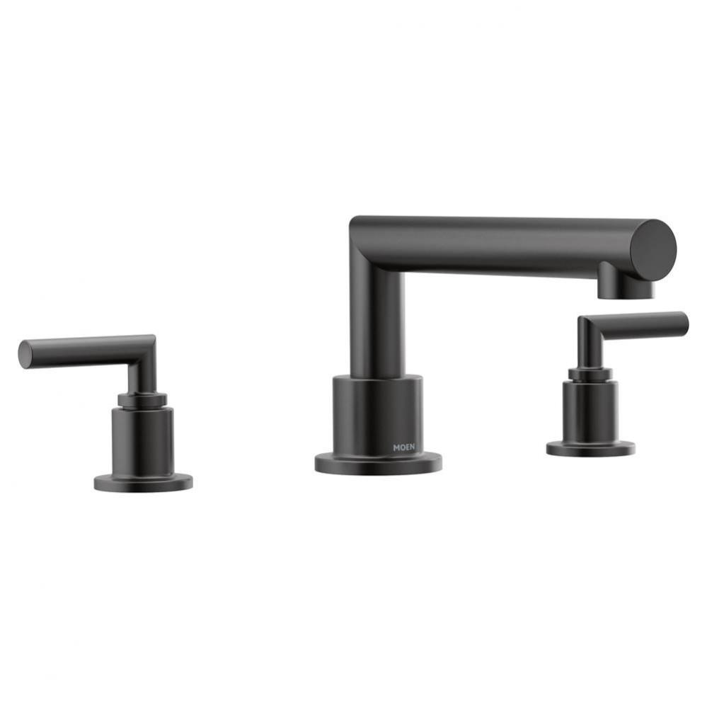 Arris 2-Handle Deck-Mount Roman Tub Faucet Trim Kit in Matte Black (Valve Sold Separately)