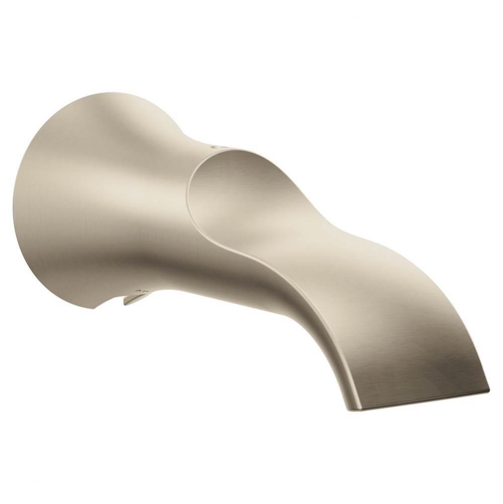 Doux 1/2-Inch Slip Fit Connection Non-Diverting Tub Spout, Brushed Nickel