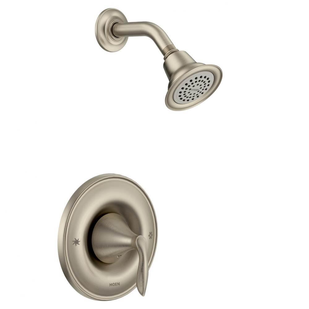 Eva Single-Handle 1-Spray Posi-Temp Shower Faucet Trim Kit in Brushed Nickel (Valve Sold Separatel