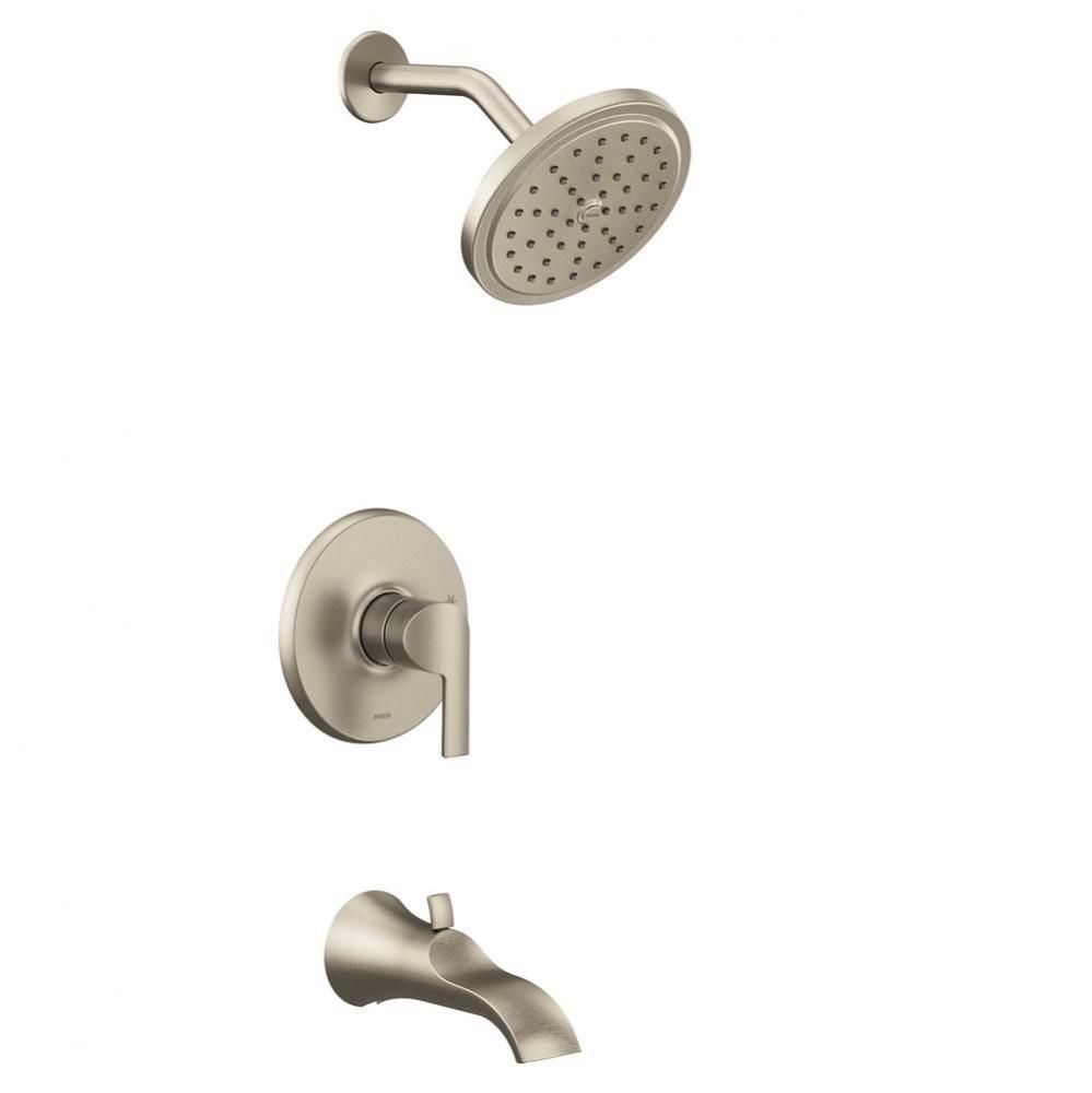 Doux M-CORE 2-Series Eco Performance 1-Handle Tub and Shower Trim Kit in Brushed Nickel (Valve Sol