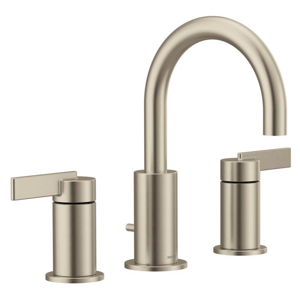 Cia 8 in. Widespread 2-Handle High-Arc Bathroom Faucet Trim Kit in Brushed Nickel (Valve Sold Sepa