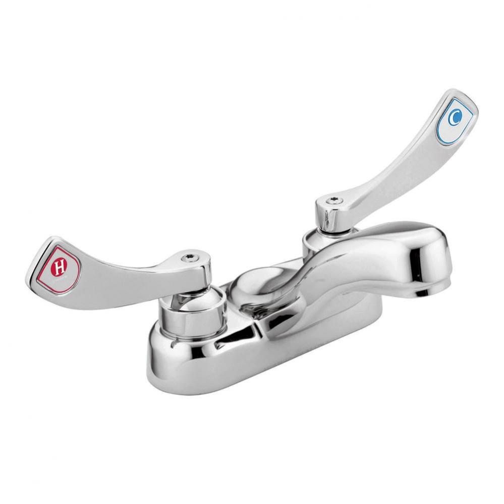 Chrome two-handle lavatory faucet