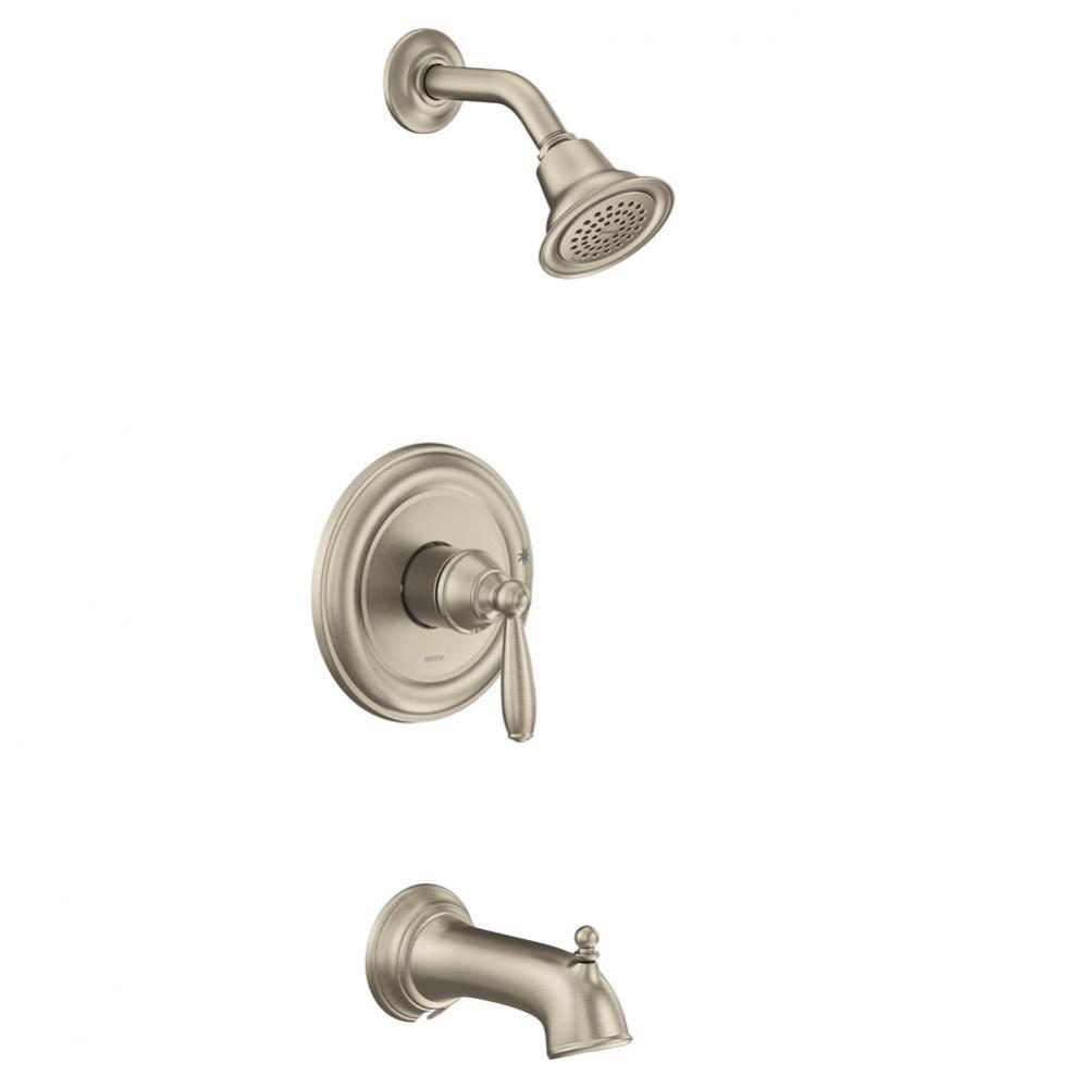 Brantford M-CORE 2-Series Eco Performance 1-Handle Tub and Shower Trim Kit in Brushed Nickel (Valv