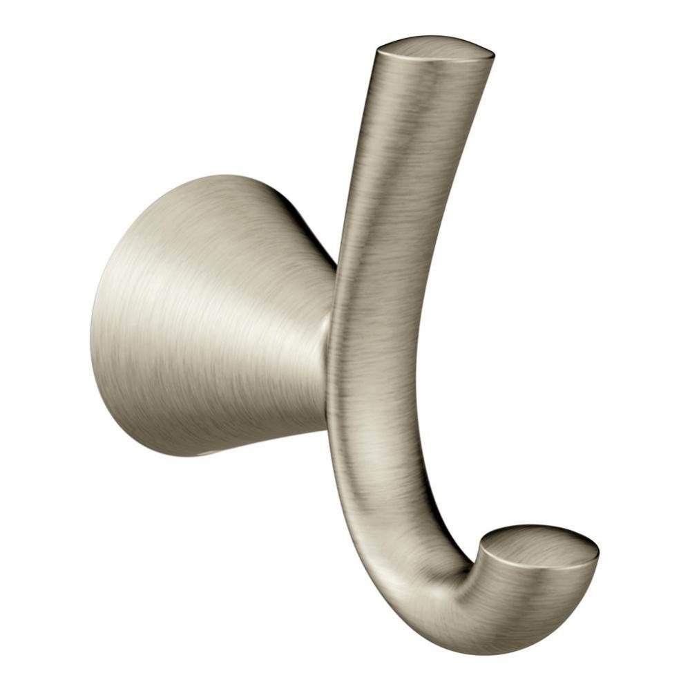 Brushed Nickel Double Robe Hook