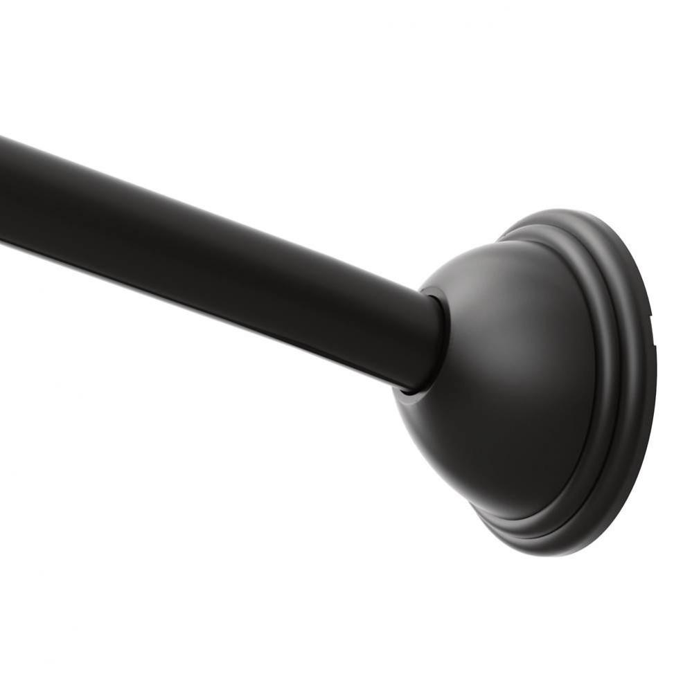 Matte Black Adjustable Curved Shower Rod