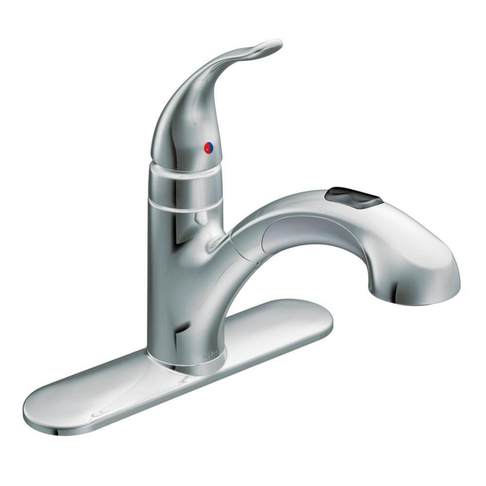Integra One-Handle Pullout Kitchen or Laundry Faucet Featuring Power Clean, Chrome