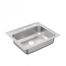 Moen G201962BQ - 25''x22'' stainless steel 20 gauge single bowl drop in sink