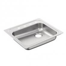 Moen G201974RQ - 25''x22'' stainless steel 20 gauge single bowl drop in sink