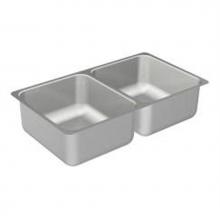 Moen G20210 - 31-1/4''x18'' stainless steel 20 gauge double bowl sink