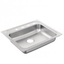 Moen G221204B - 25''x22'' stainless steel 22 gauge single bowl drop in sink