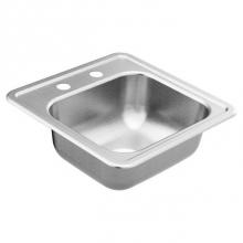 Moen GS2245622 - 15''X15'' Stainless Steel 22 Gauge Single Bowl Drop In Sink