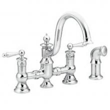 Moen S713 - Chrome two-handle kitchen faucet