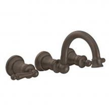 Moen TS416ORB - Oil rubbed bronze two-handle wall mount bathroom faucet