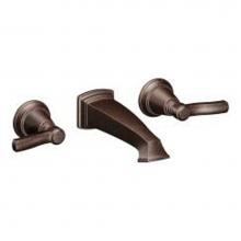 Moen TS6204ORB - Oil rubbed bronze two-handle wall mount bathroom faucet