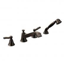 Moen TS925ORB - Oil rubbed bronze two-handle roman tub faucet includes hand shower
