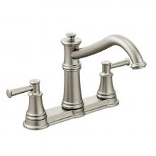 Moen 7250SRS - Belfield Traditional Two Handle High Arc Kitchen Faucet, Spot Resist Stainless