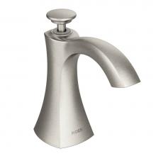 Moen S3948SRS - Transitional Deck Mounted Kitchen Soap Dispenser with Above the Sink Refillable Bottle, Spot Resis
