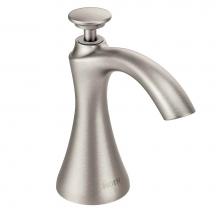 Moen S3946SRS - Transitional Deck Mounted Kitchen Soap Dispenser with Above the Sink Refillable Bottle, Spot Resis