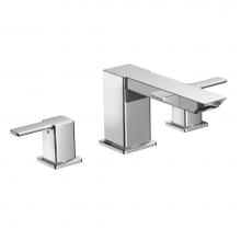 Moen TS903 - 90-Degree 2-Handle Deck-Mount High-Arc Roman Tub Faucet Trim Kit in Chrome (Valve Sold Separately)