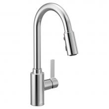 Moen 7882 - Genta LX Single-Handle Pull-Down Sprayer Modern Kitchen Faucet with Reflex and Power Boost Chrome