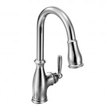 Moen 7185C - Brantford One-Handle Pulldown Kitchen Faucet Featuring Power Boost and Reflex, Chrome
