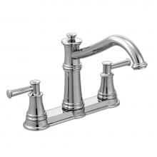 Moen 7250C - Belfield Traditional Two Handle High Arc Kitchen Faucet, Chrome