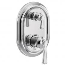 Moen UTS9211 - Traditional M-CORE 3-Series 2-Handle Shower Trim with Integrated Transfer Valve in Chrome (Valve S