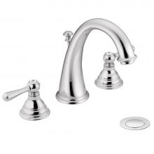 Moen T6125 - Kingsley 8 in. Widespread 2-Handle High-Arc Bathroom Faucet Trim Kit in Chrome (Valve Sold Separat