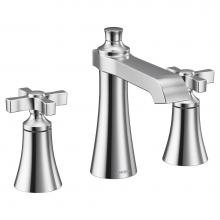 Moen TS6985 - Flara 8 in. Widespread 2-Handle High-Arc Bathroom Faucet Trim Kit in Chrome (Valve Sold Separately