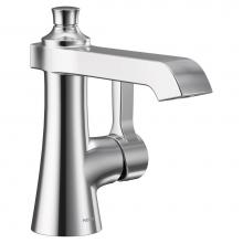Moen S6981 - Flara One-Handle Single Hole Bathroom Faucet with Drain Assembly, Chrome