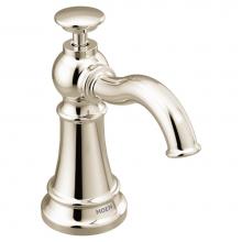 Moen S3945NL - Traditional Deck Mounted Kitchen Soap Dispenser with Above the Sink Refillable Bottle, Polished Ni