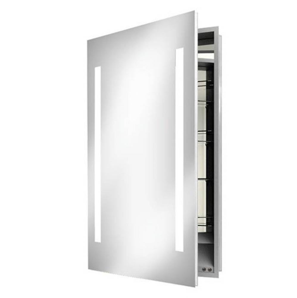 Ascension 23.25w x 36h Lighted Mirrored Cabinet with Keen - Left hinged