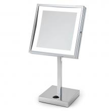 Electric Mirror EM88 SIL-BN - Elixir Counter Top LED Lighted Makeup Mirror in Brushed Nickel