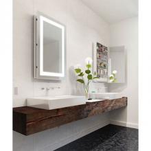 Electric Mirror AMB-2340-RT - Ambiance 23.25w x 40h Lighted Mirrored Cabinet - Right hinged