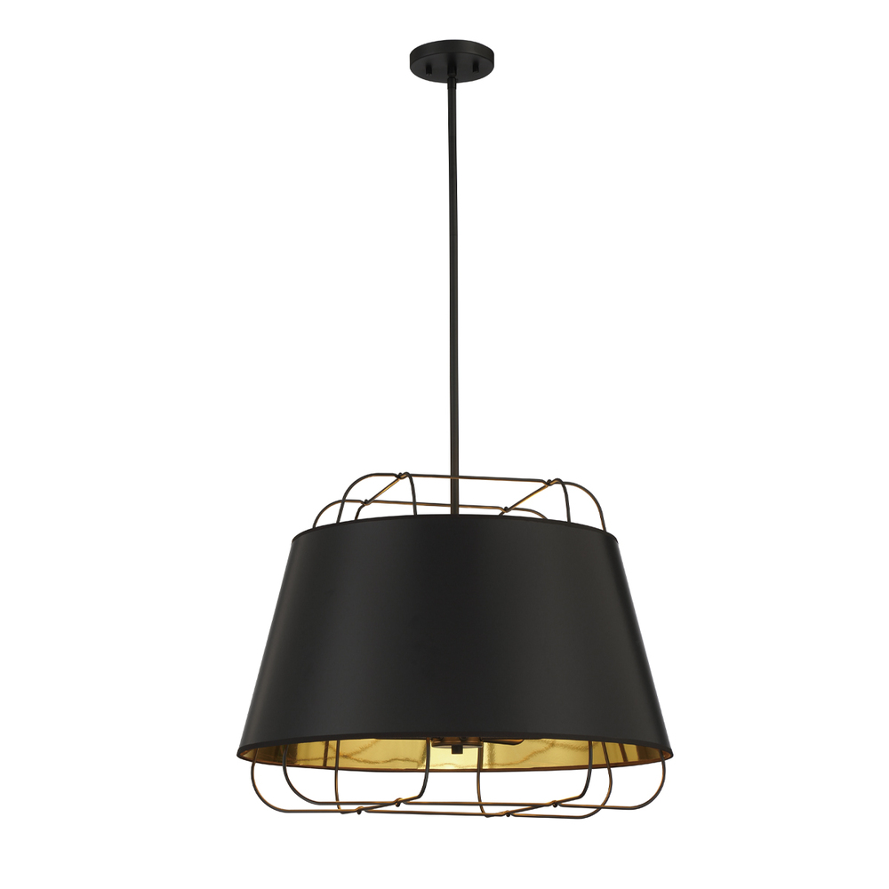 Tura, 6LT Pendant, Black