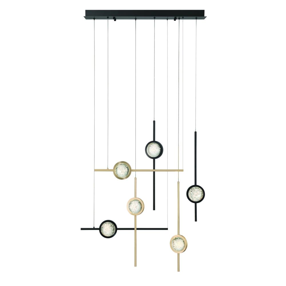 Barletta 32&#34; LED Chandelier In Gold And Black