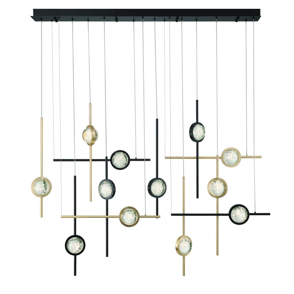 Barletta 53&#34; LED Chandelier In Gold And Black