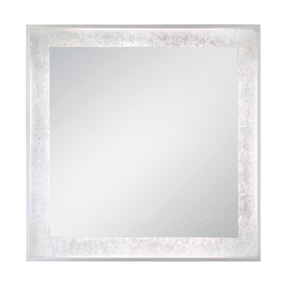 Anya 32&#34; Square LED Mirror in Silver