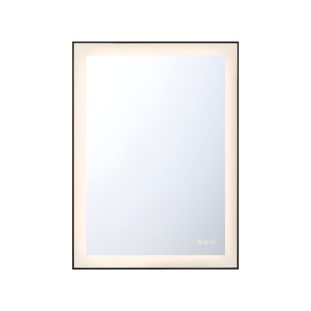 Lenora 30&#34; Rectangular Mirror in Black