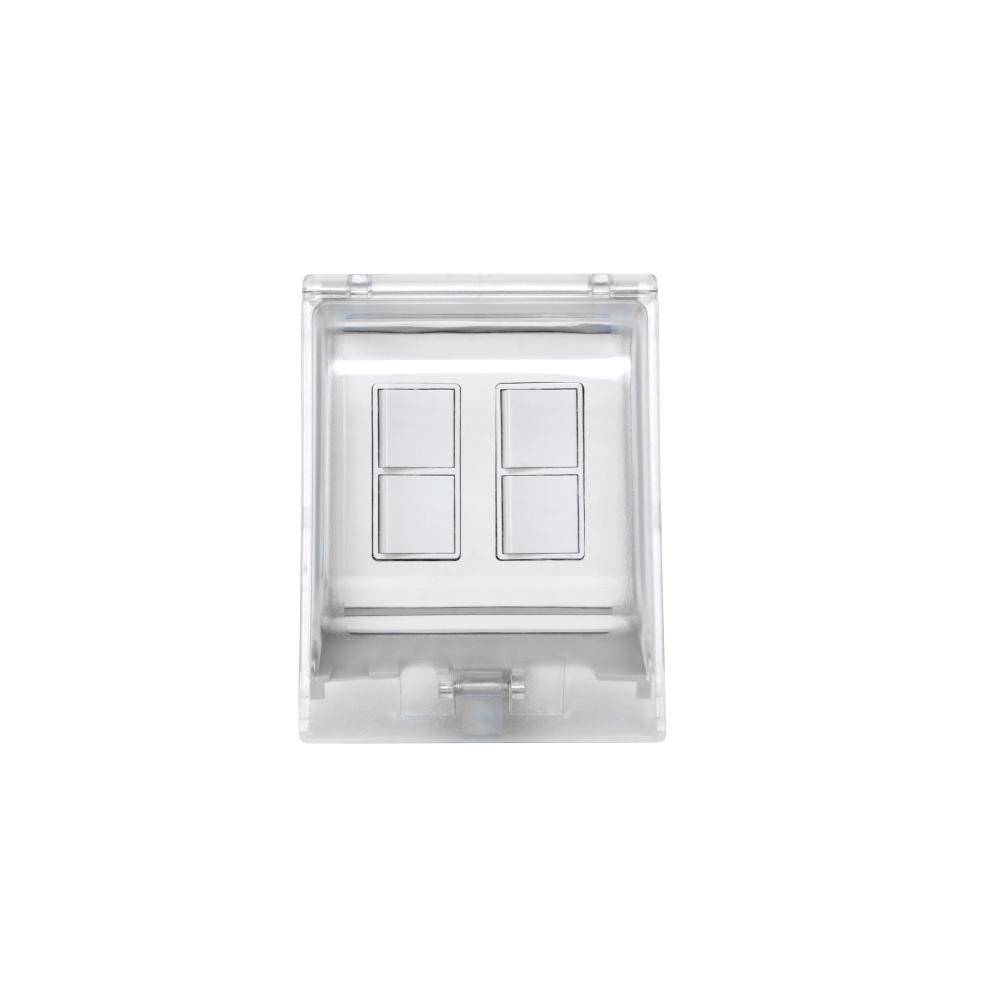 Eurofase EFDWWPW Flush Mount Dual Duplex Stack Switch With Weatherproof Cover and Gang Box
