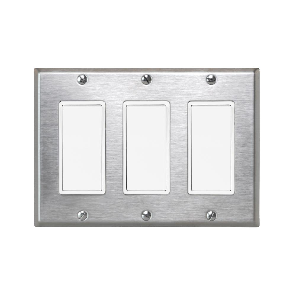 Eurofase EFSSPS3 On/Off Switch with Stainless Steel Plate and Box