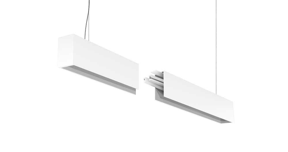 4&#39; LED Linear Suspension Mount Extension Kit, 2&#34; Wide, 3500K, White