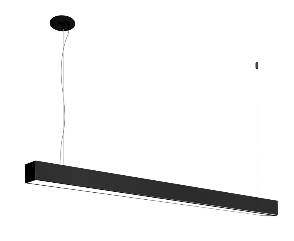 8&#39; LED Linear Suspension Mount, 2&#34;Wide, 3500K, Black