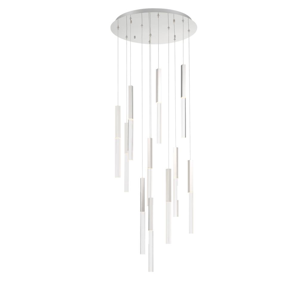 Benicio 11 Light Chandelier in Nickel