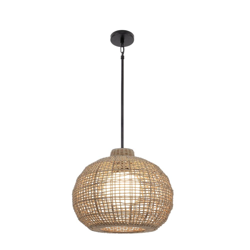 Markis 1 Light Outdoor Pendant in Khaki Brown