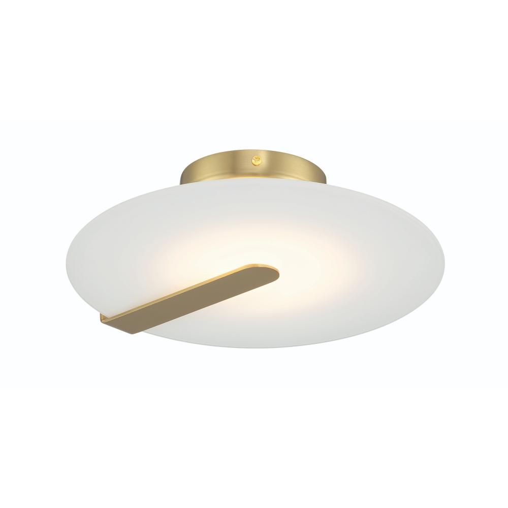 Nuvola 12.25&#34; LED Flushmount in Gold and White