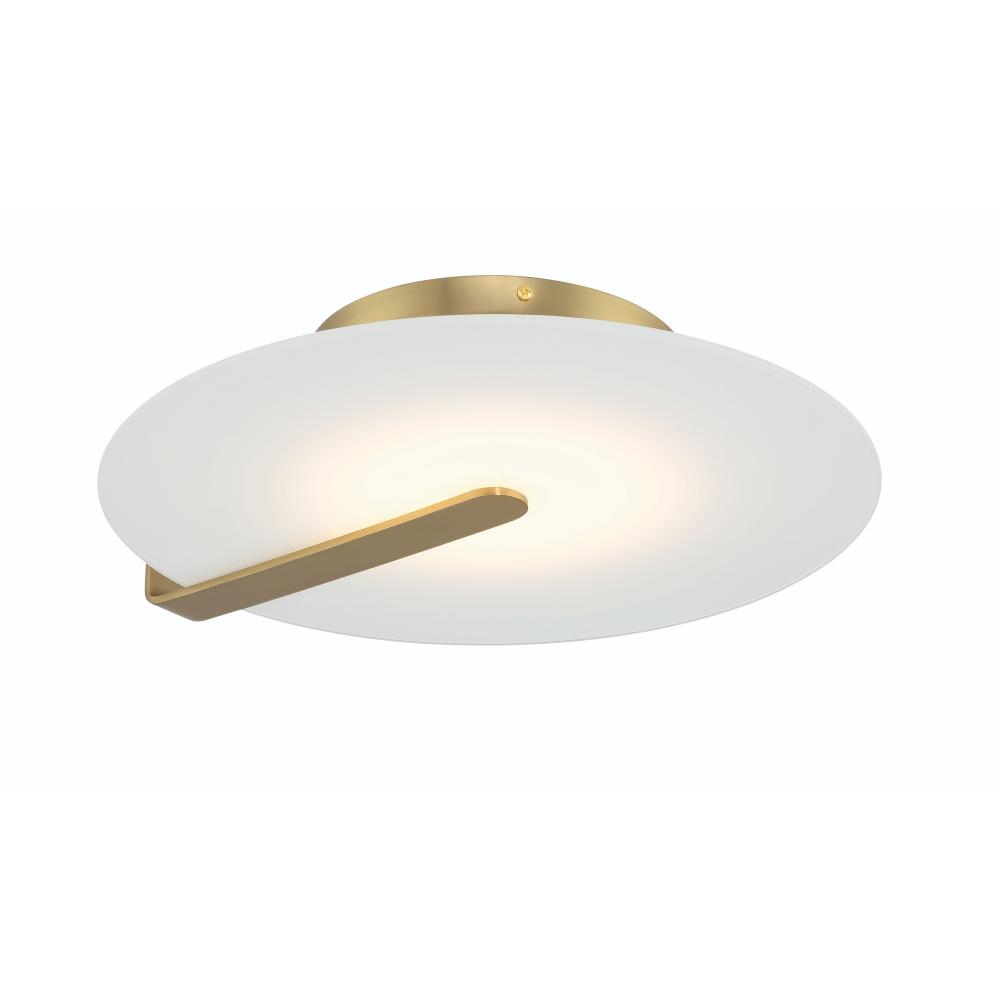 Nuvola 16.75&#34; Flushmount in Gold and White