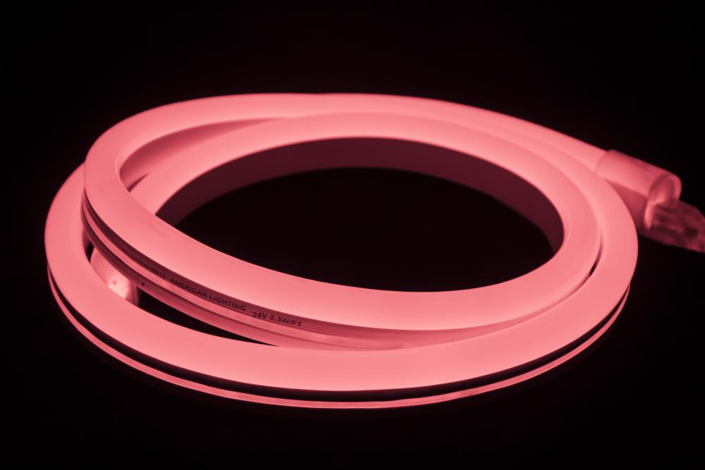 POLAR2 Neon, 150&#39; Reel, 120 Volt, 2.4 W/Ft, 18&#34; Cuttability, Opaque Jacket, Pink LED,